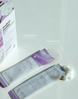 Dr.SANTE Azulene Soother Shampoo & Treatment 5ml*20EA shampoo and treatment texture display