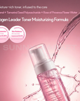 Moisturizing formula of Dr.Sante Collagen Bubble Toner with Panthenol, Tamarind Seed, and Rose of Provence Flower Water.
