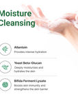 THE MUTE Dolido Tea Tree Enzyme Powder Wash 100g moisture cleansing ingredients card