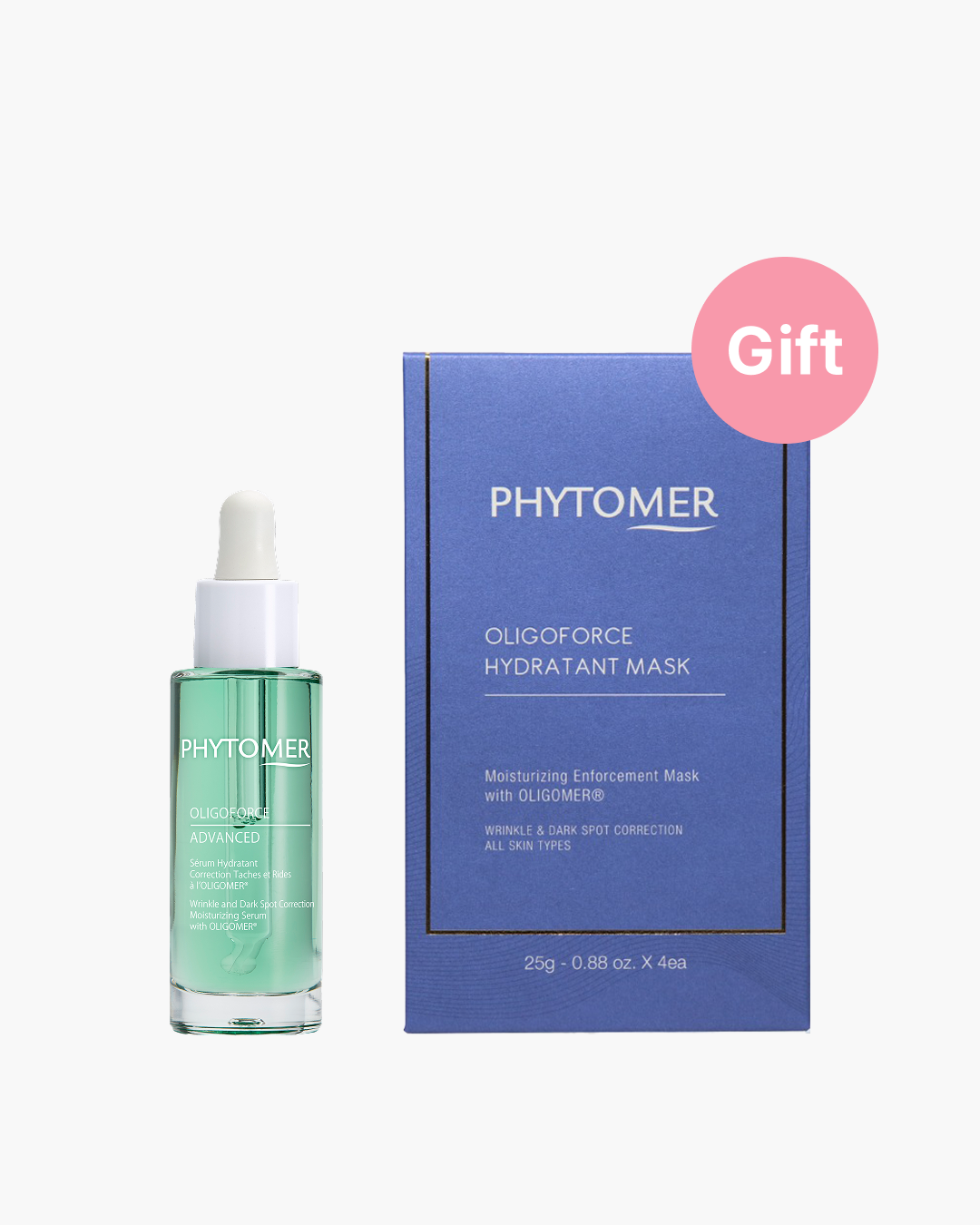 PHYTOMER] Oligoforce Serum X Oligoforce Hydratant Mask (50ml, 4EA