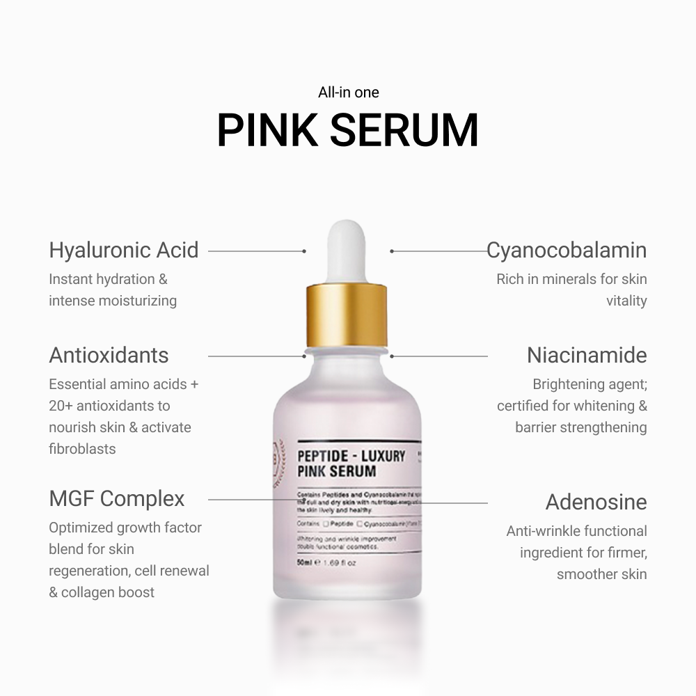 リブル　PEPTIDE LUXURY PINK SERUM 50ml RE:BL] Rebloom Peptide Luxury Pink Serum [50ml] – Sunny market