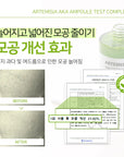 Dr.SANTE Artemisia AKA Ampoule 100ml pore improvement test results shot