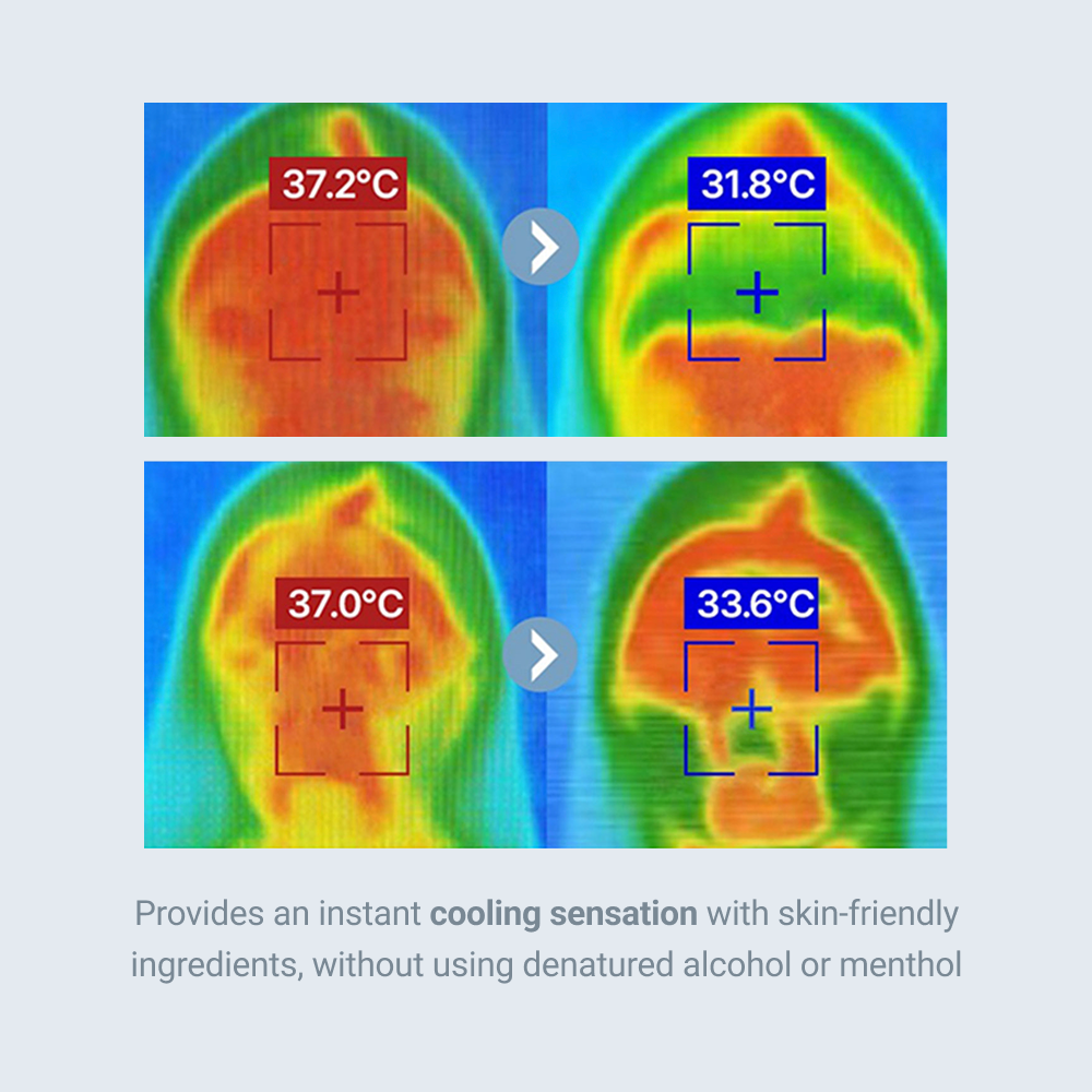 LUMINOUS Moisture Cooling Peel-Off Pack 60ml thermal camera temperature test shot