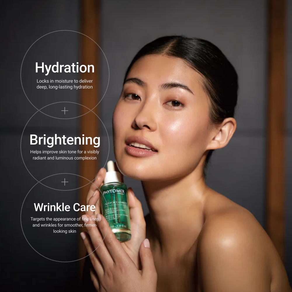 PHYTOMER Oligoforce Serum X Oligoforce Hydratant Mask 50ml, 4EA hydration and brightening model shot