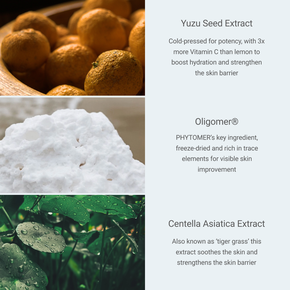 PHYTOMER Oligomer VITA C 15ml*3EA yuzu seed extract and oligomer ingredient card