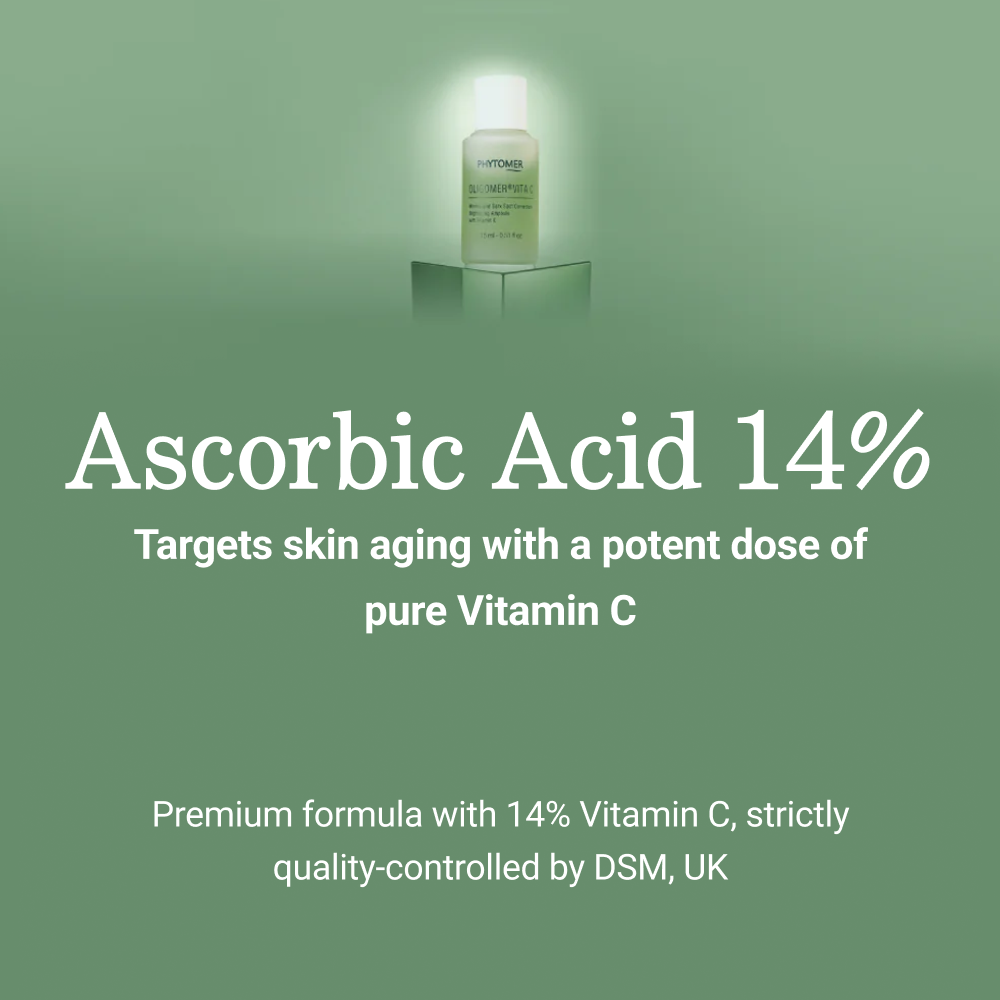 PHYTOMER Oligomer VITA C 15ml ascorbic acid ingredient feature shot