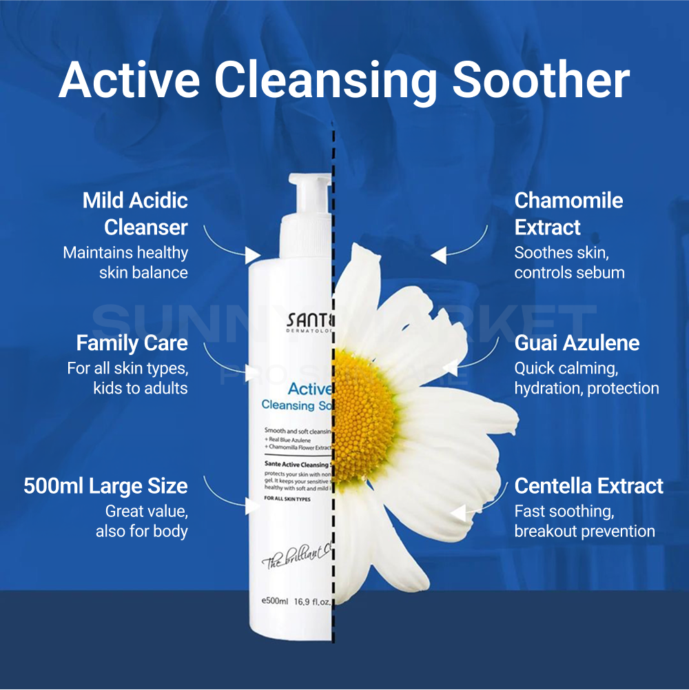 Image highlighting chamomile flowers and guai azulene ingredients