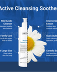 Image highlighting chamomile flowers and guai azulene ingredients