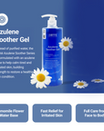 Santé Azulene Soother Gel — formulated with azulene base and chamomile flower water to calm irritated skin, provide fast relief, and deliver full care from face to body.