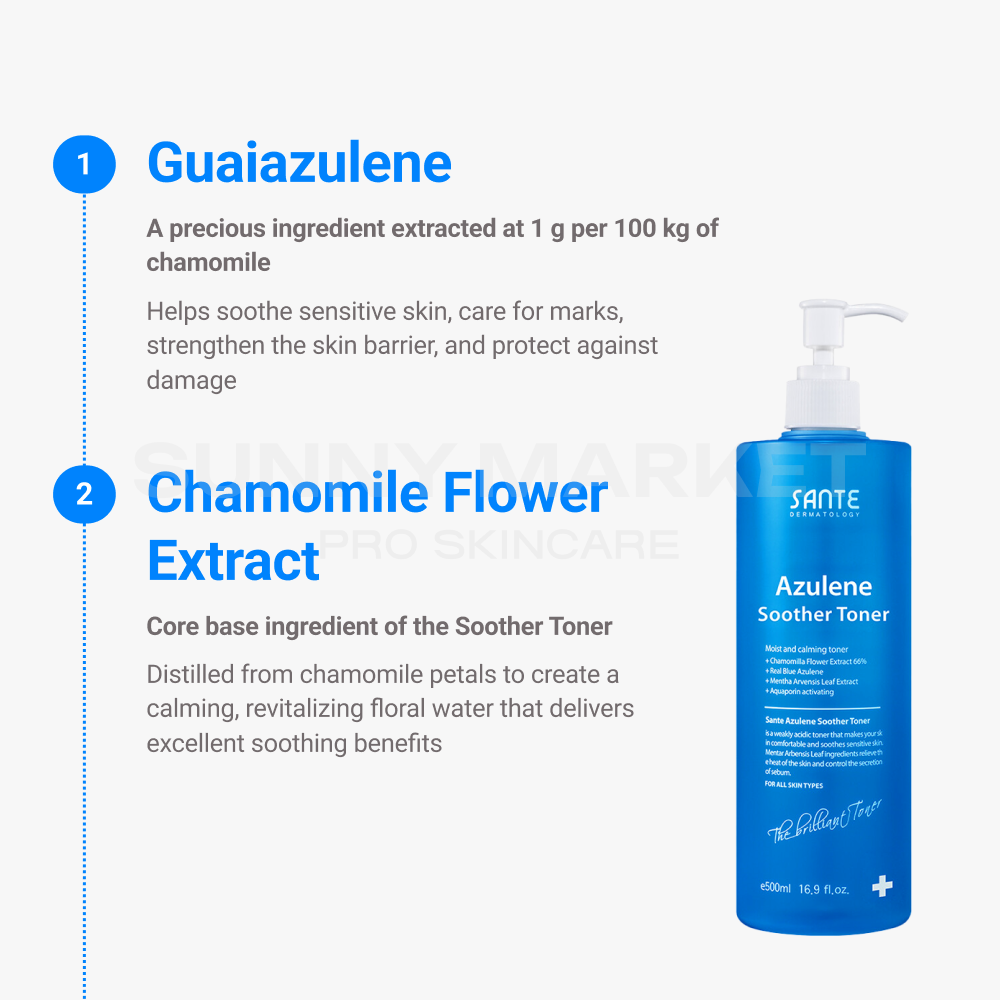[Dr.Sante] Azulene Soother Toner &amp; Tonder Pad Set