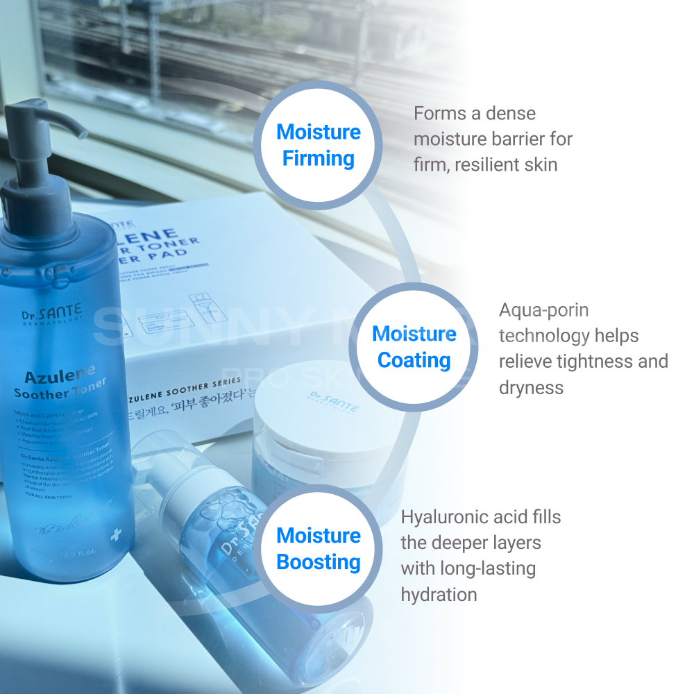 [Dr.Sante] Azulene Soother Toner &amp; Tonder Pad Set