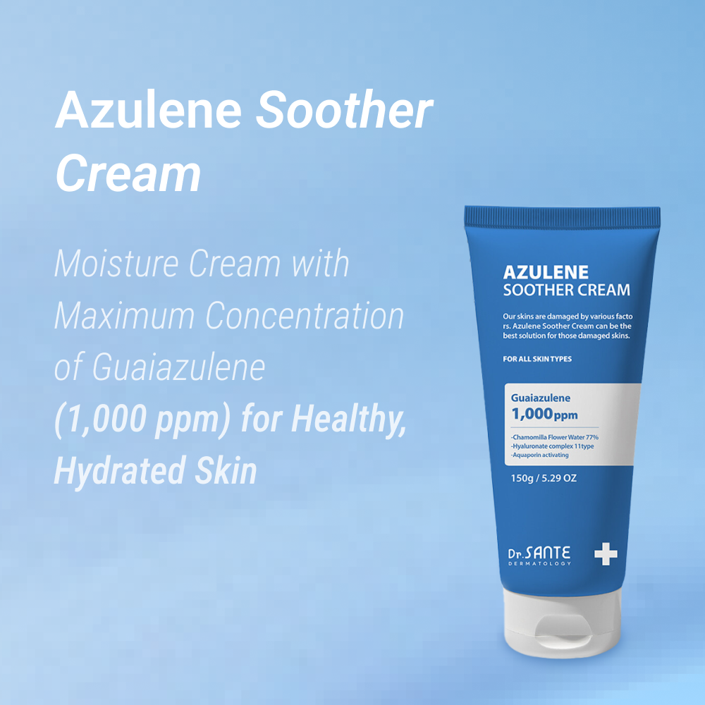 Azulene Soother Cream with maximum Guaiazulene 1,000ppm – hydrating moisture cream for healthy, radiant skin