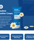 Azulene Soother Cream formulated with chamomile flower water base – premium Guaiazulene 1,000ppm calming cream for sensitive, irritated skin