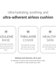 Dr.SANTE AZULENE SOOTHER BB CUSHION 15g + Refill 15g ultra hydrating features info card