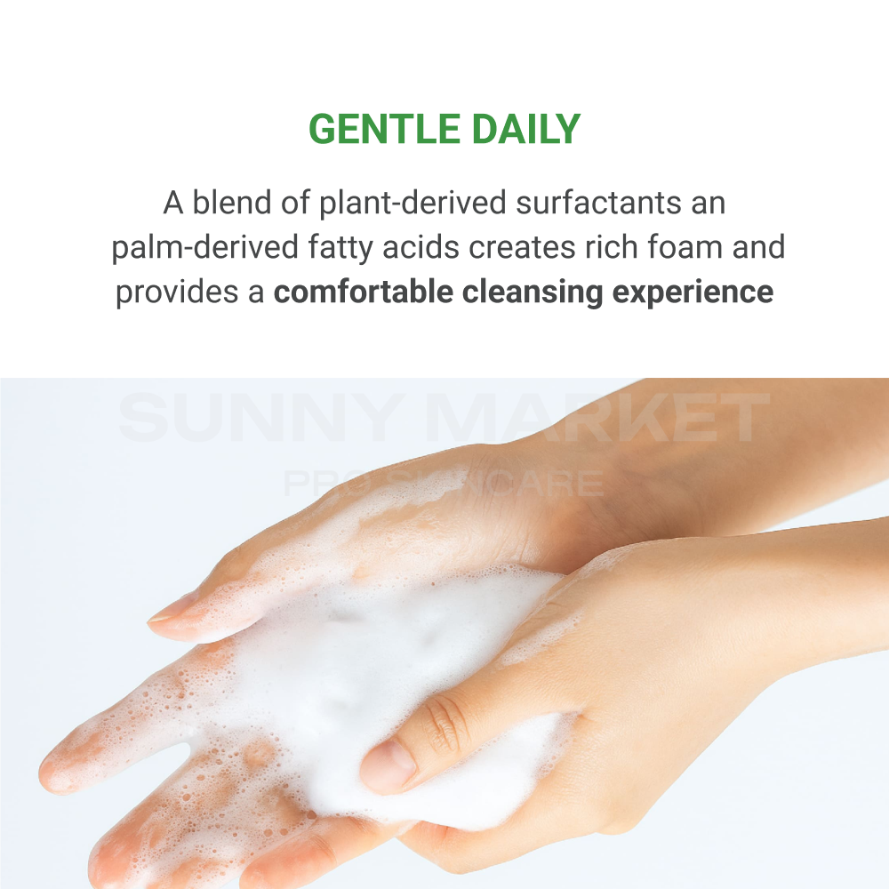 Daily gentle cleanser with plant-derived surfactants for comfortable skin cleansing
