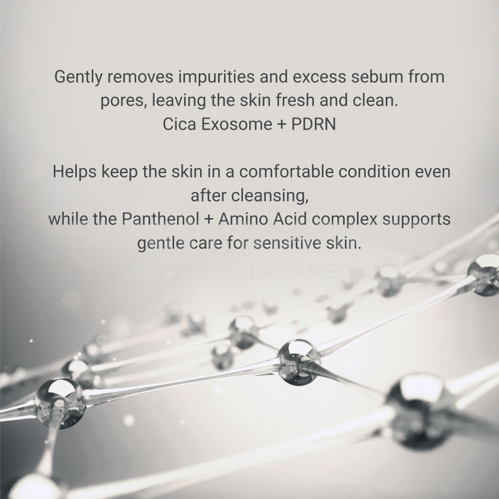 Deep cleansing foam removing impurities and excess sebum from pores
