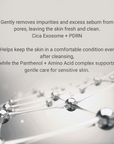Deep cleansing foam removing impurities and excess sebum from pores