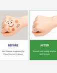 Foam cleanser improving rough skin texture for smoother and brighter looking skin