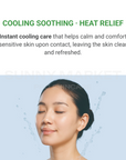 Cooling hydrogel sheet mask providing instant soothing and heat relief for sensitive skin
