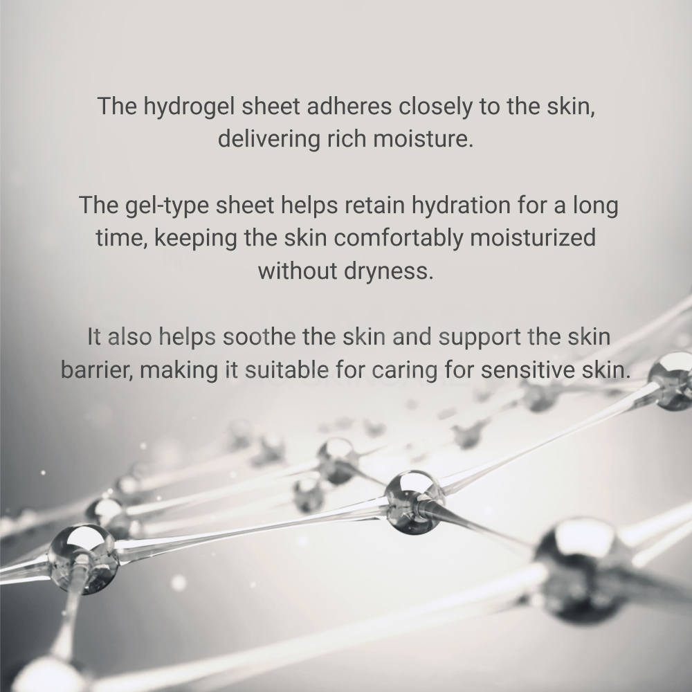 Moisturizing hydrogel sheet mask that adheres closely to deliver long-lasting hydration