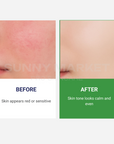 Hydrogel mask calming sensitive skin and improving skin tone appearance