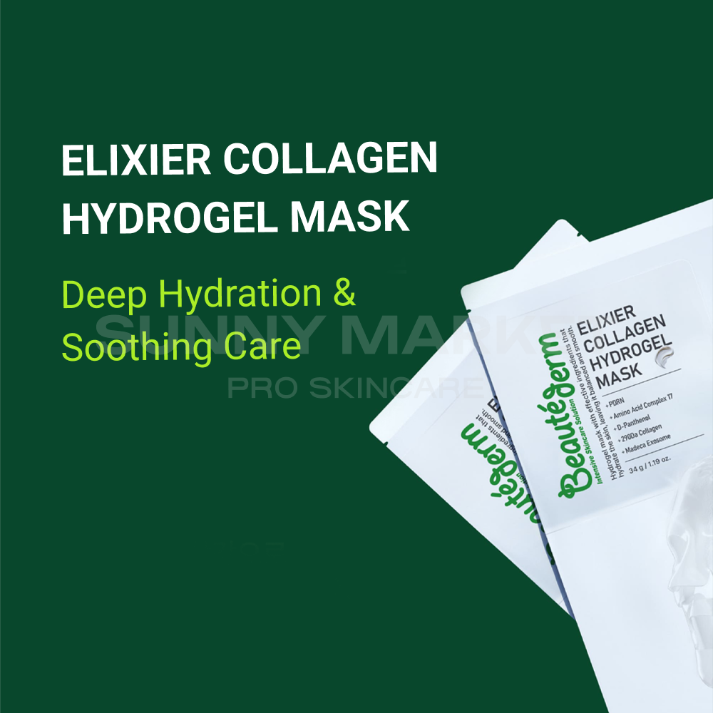 ELIXIER Collagen Hydrogel Mask for deep hydration and soothing skincare