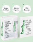 Beauteder Elixier Exotoxin Mask key benefits – deep moisture, barrier defense, and skin balance for hydrated and resilient skin.