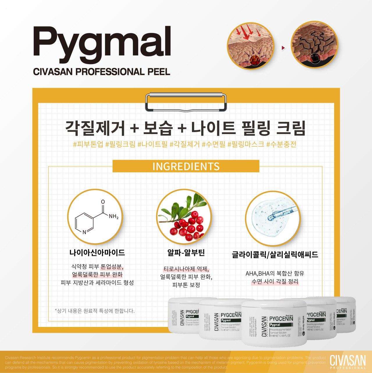 [CIVASAN] Pygmal Overnight Peeling Cream [5ml×5ea ]피그말 필링 크림