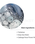 Meso Spray key ingredients: Trehalose, Deep Sea Water, Cabbage Rose Flower Water