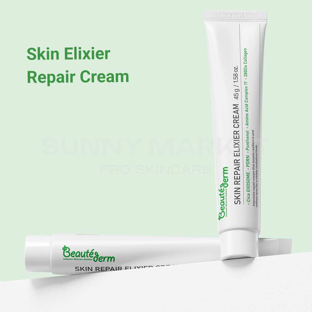 Beauteder Skin Elixier Repair Cream – intensive repairing and hydrating facial cream that restores skin barrier and improves texture.
